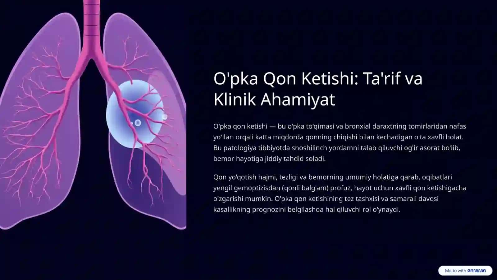O'pka Qon Ketishi: Ta'rif va Klinik Ahamiyat 2