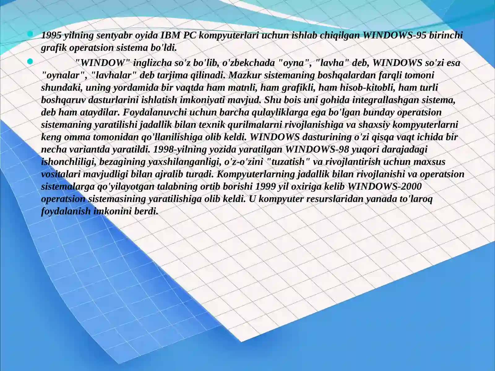 Operatsion tizimlar 2