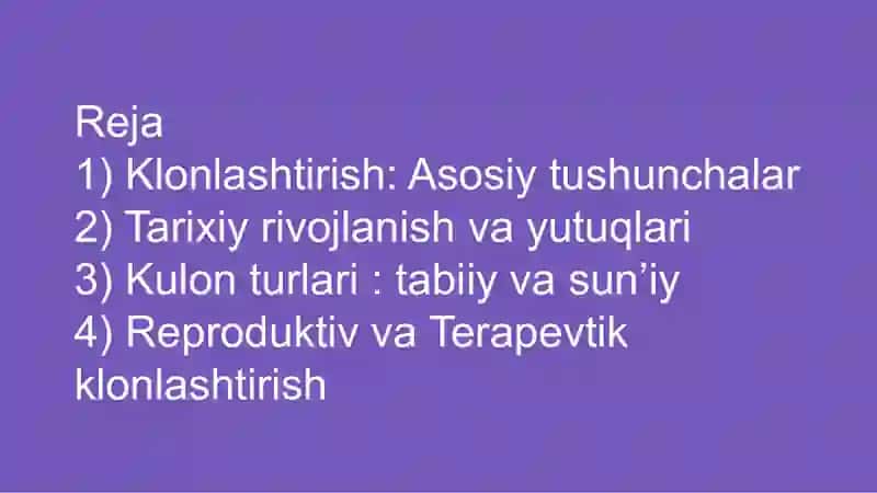 Klonlar, klonlashtirish va ularning klinik ahamiyati 2