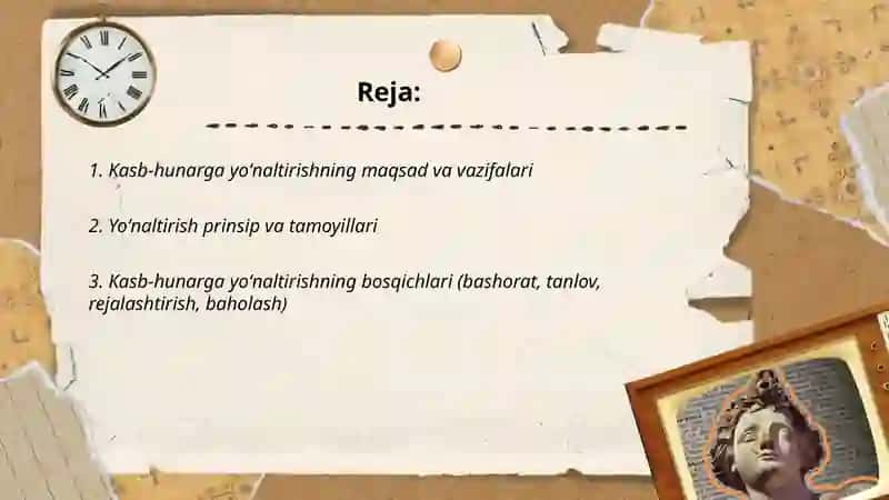 Kasb-hunarga yoʻnaltirish ishining asosiy yoʻnalishlari va bosqichlari 2