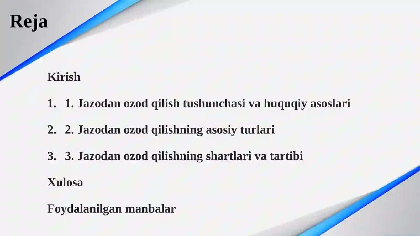JAZODAN OZOD QILISH TUSHUNCHASI VA TURLARI 2
