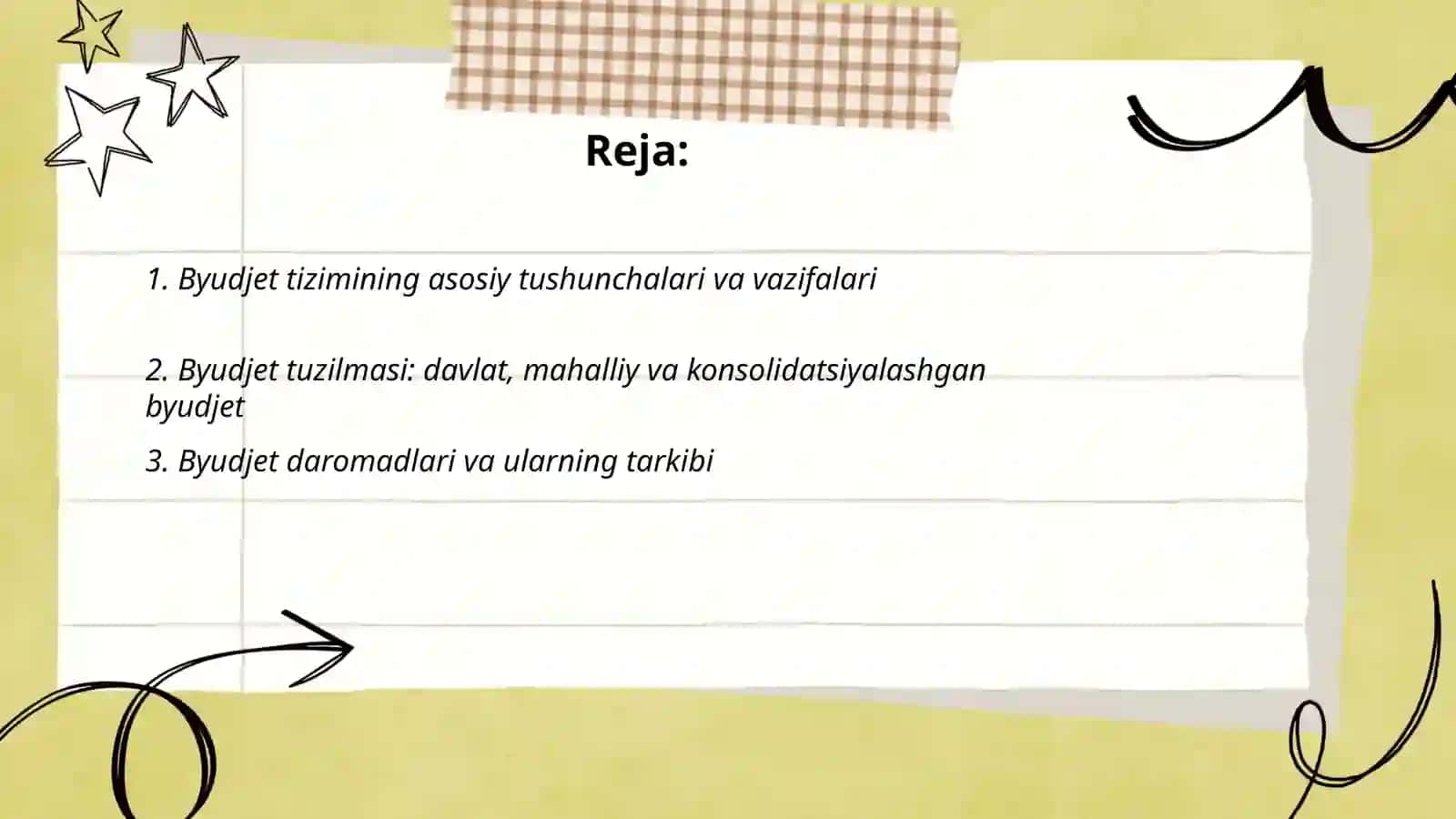 Byudjet tizimi va byudjet tuzilmasi 2