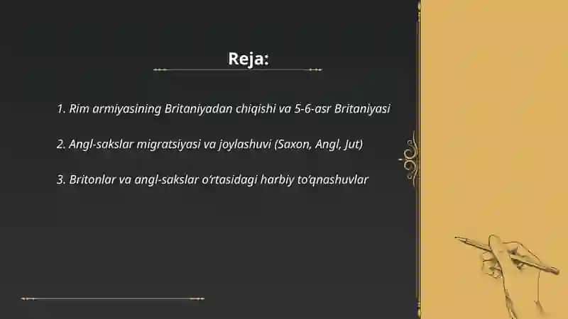 Britaniyada angl-sakslar bosqini.Qirol Artur 2