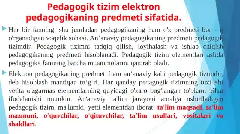 ELEKTRON PEDAGOGIKA ASOSLARI 2