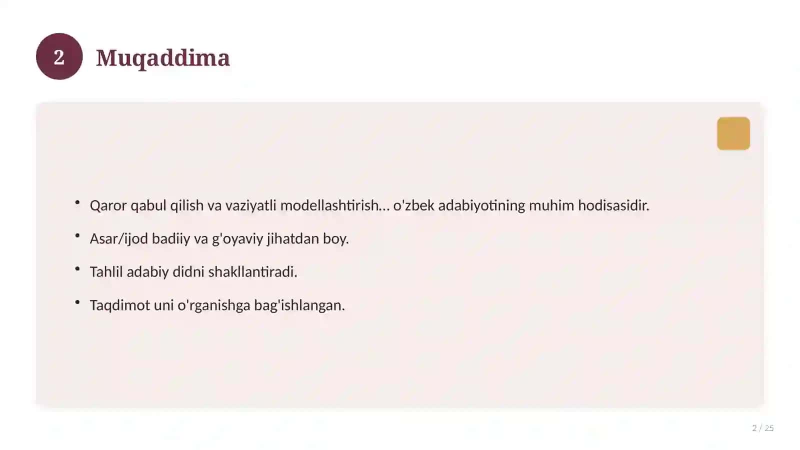 Qaror qabul qilish va vaziyatli modellashtirish asoslari 2