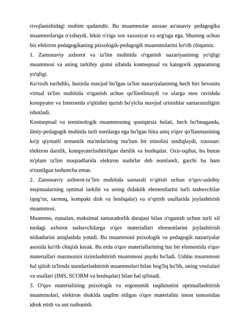 ELEKTRON PEDAGOGIKA ASOSLARI 2