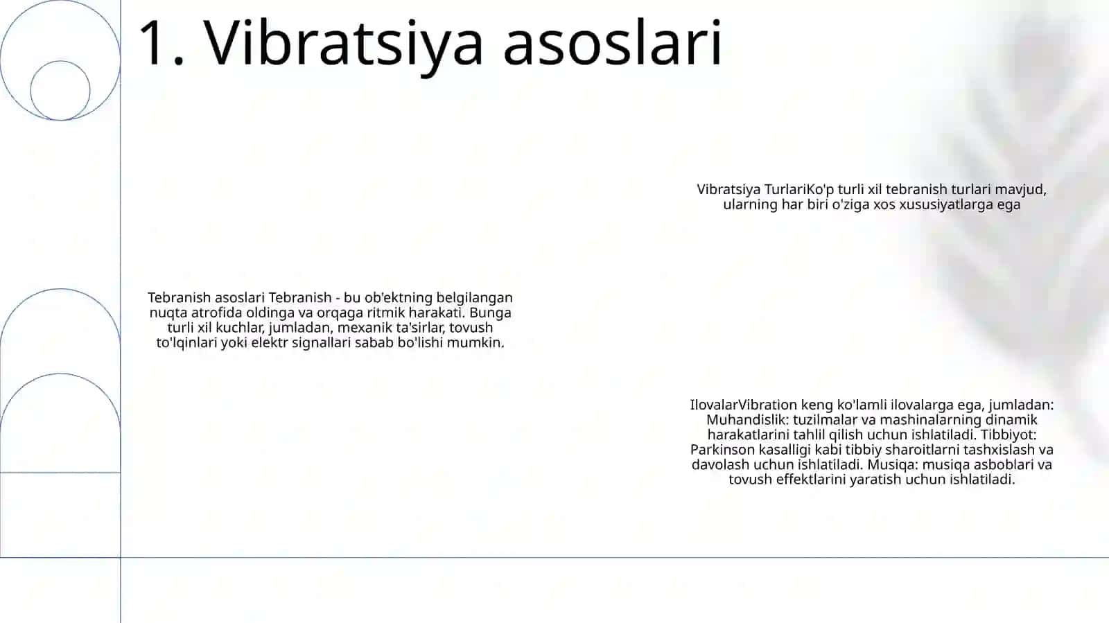 Vibratsiya Turlari 2
