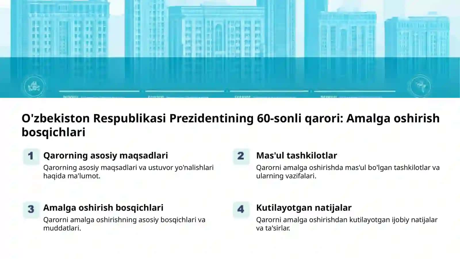 O'zbekiston Respublikasi Prezident qarorlari (60, 61, 62-sonli) 2