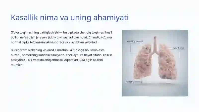 O'pka To'qimasining Qattiqlashish (Zichlashish) Sindromi 2