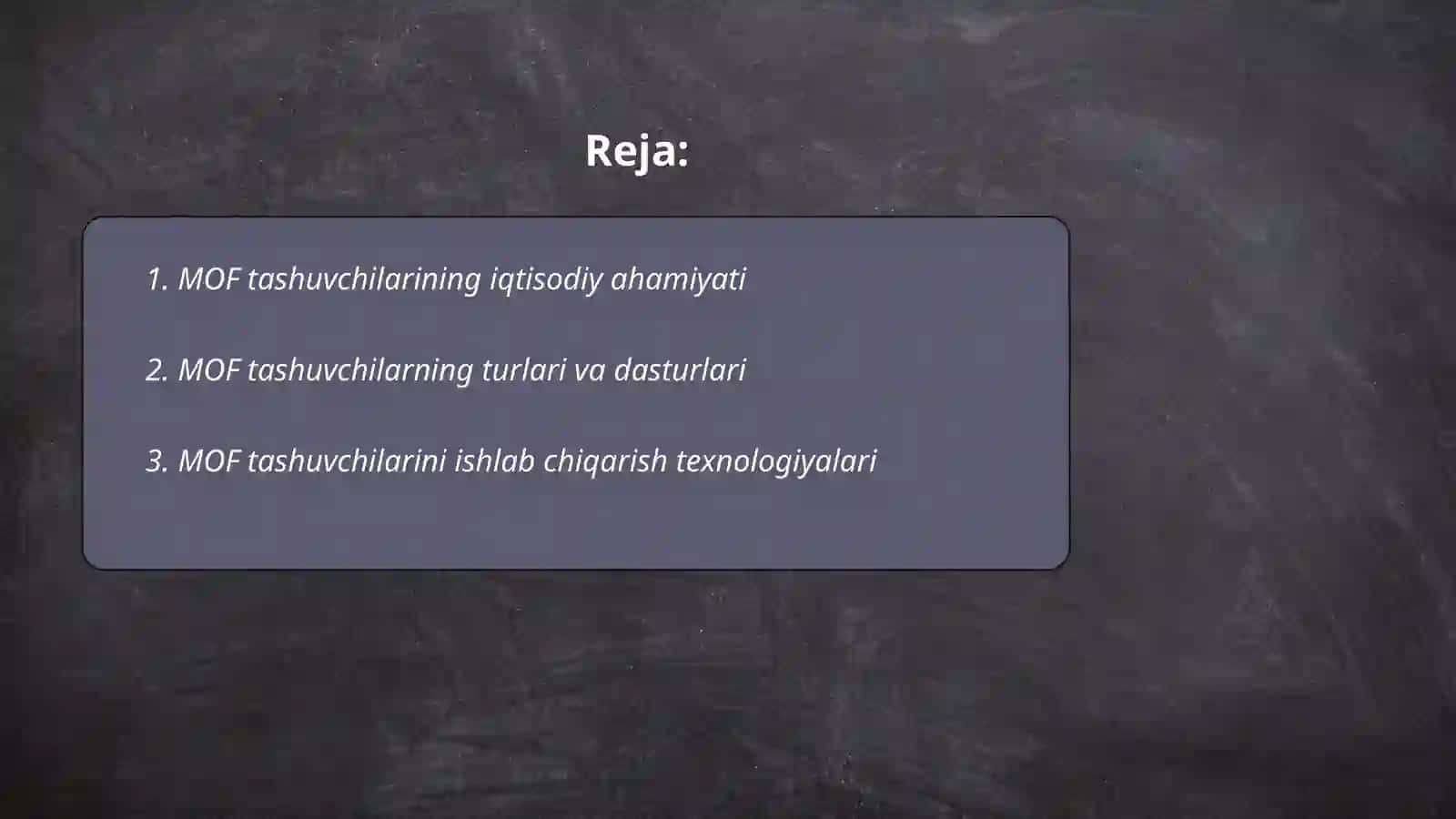 MOF tashuvchilar iqtisodiy ahamiyati 2