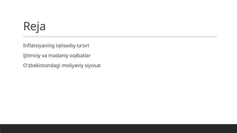 Inflatsiyaning iqtisodiy ta'siri 2