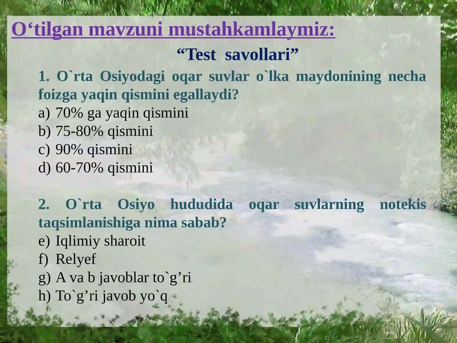 8-sinf.21-§ Daryolari. 2
