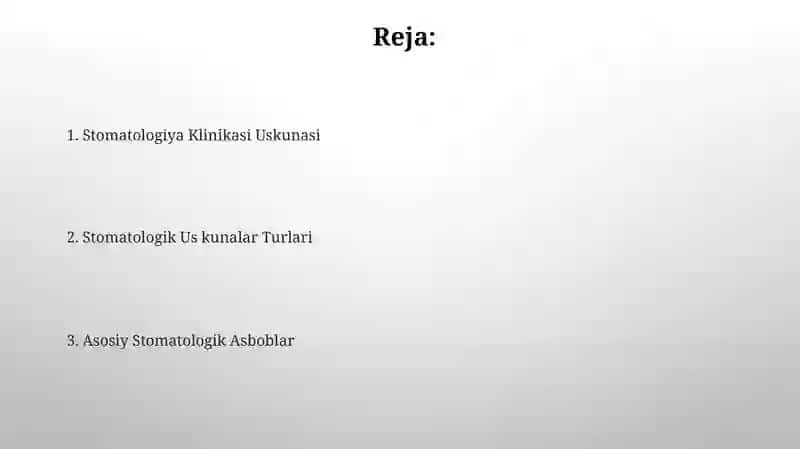 Stomatologiya Klinikasi Uskunasi 2