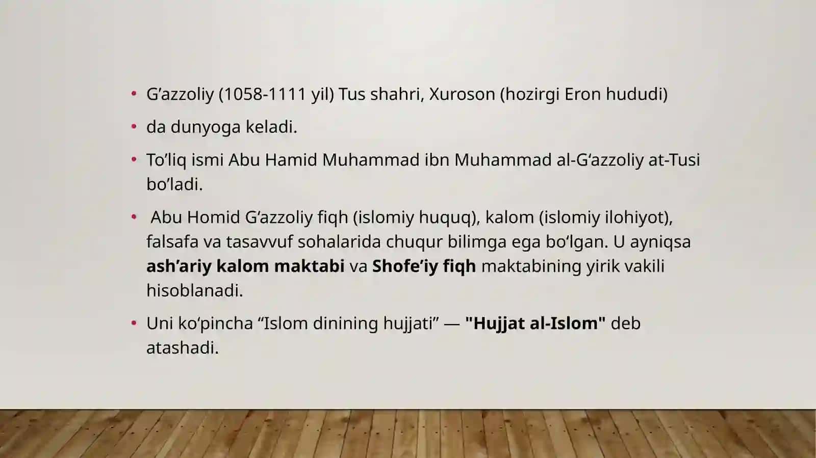 Abuhomid Gazzoliy “qalblar kashfiyoti” 2