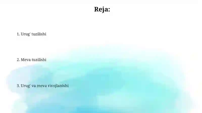 Urug' va mevaning tuzilishi 2