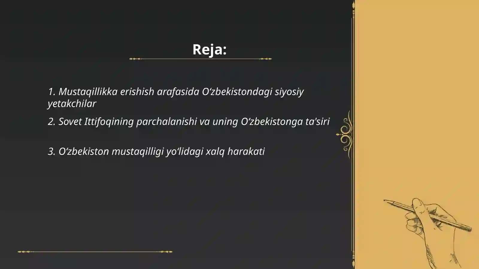 Mustaqillikka erishish arafasida Oʻzbekistondagi ijtimoiy-siyosiy jarayonlar 2