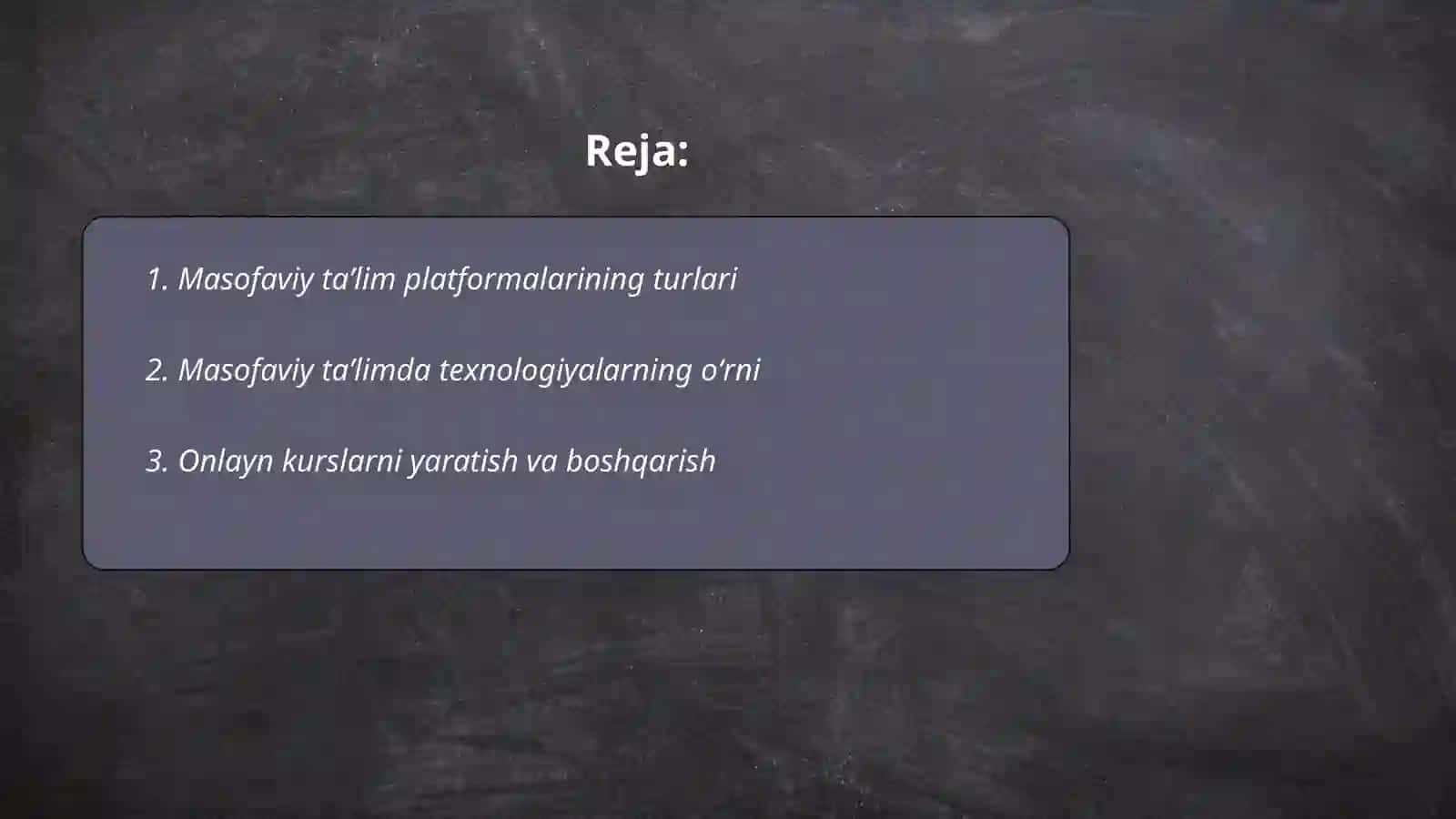 Masofaviy taʼlim platformalari va ulardan foydalanish 2