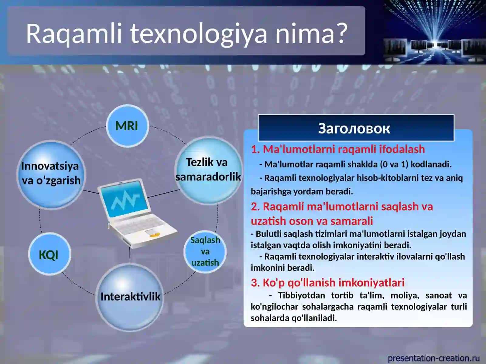 MEDISINADA RAQAMLI TEXNOLOGIYLAR 2