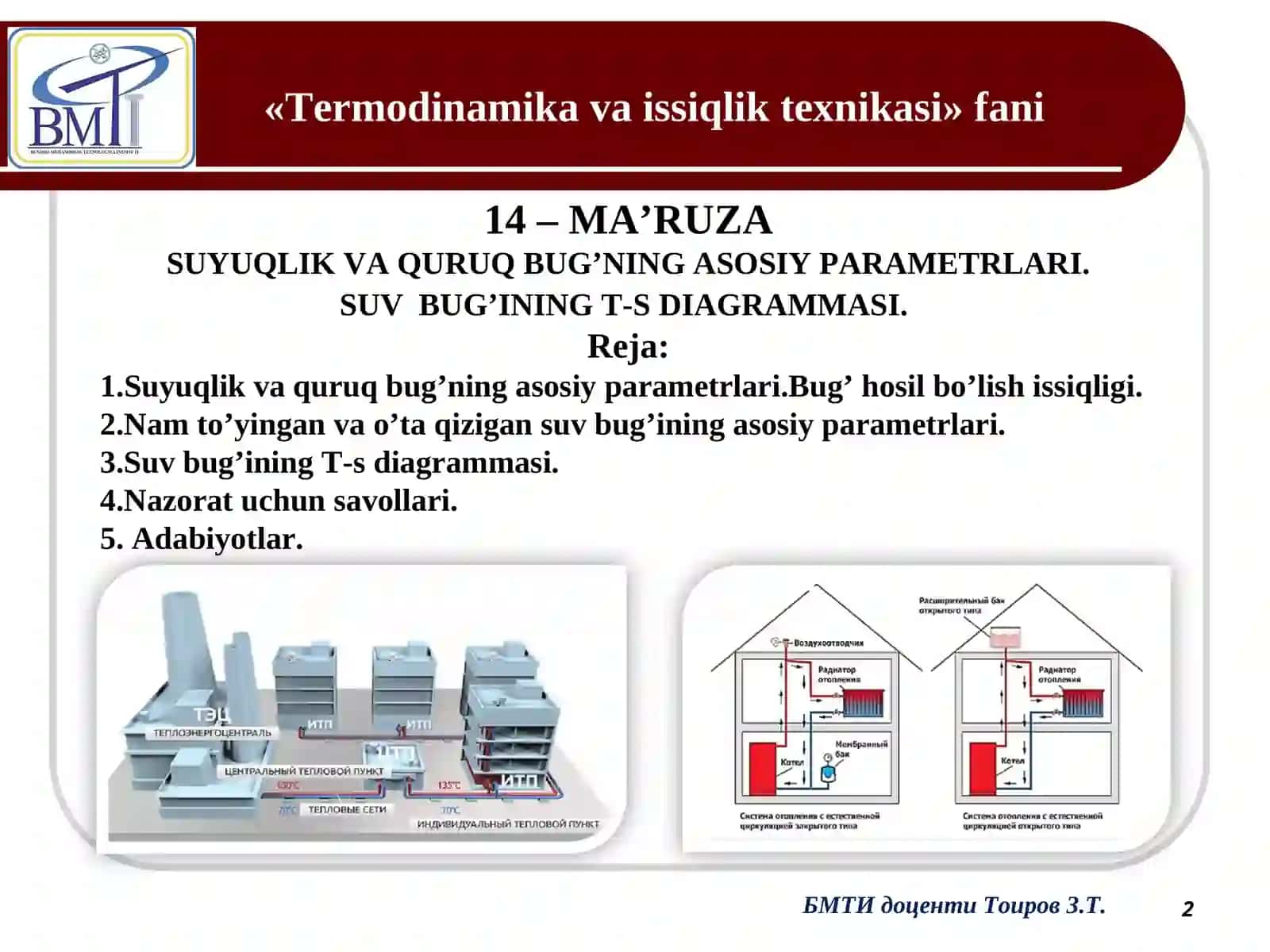 TERMODINAMIKA VA ISSIQLIK TEXNIKASI 2