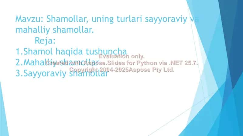 Umumiy tabiiy geografiya fanidan taqdimoti 2