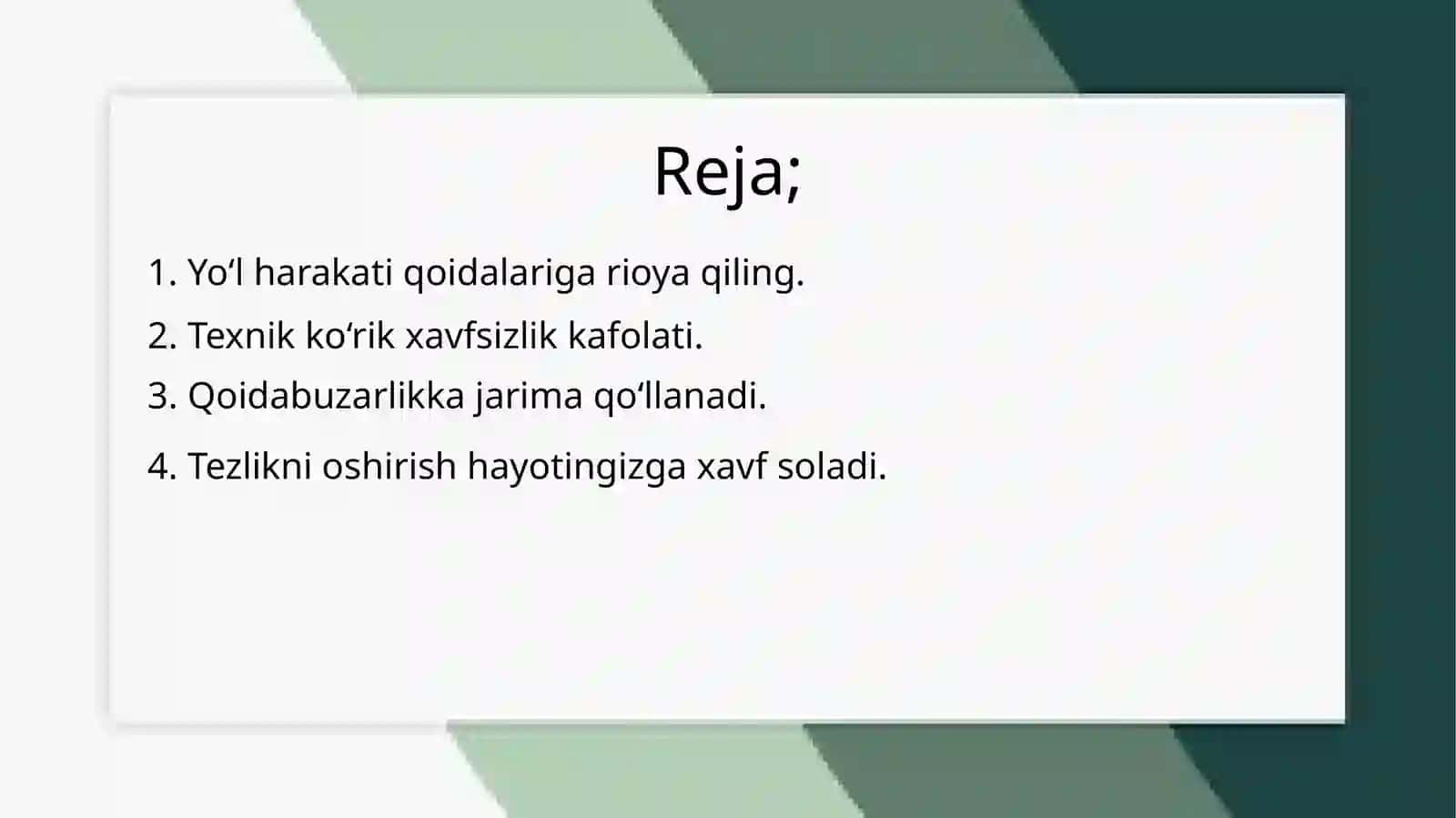 Yo'lharakati qoidalari 2