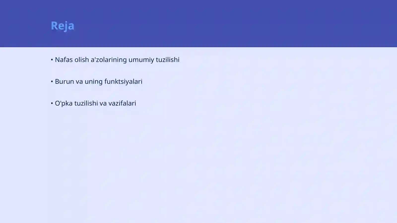 Nafas olish a'zolarining umumiy tuzilishi 2