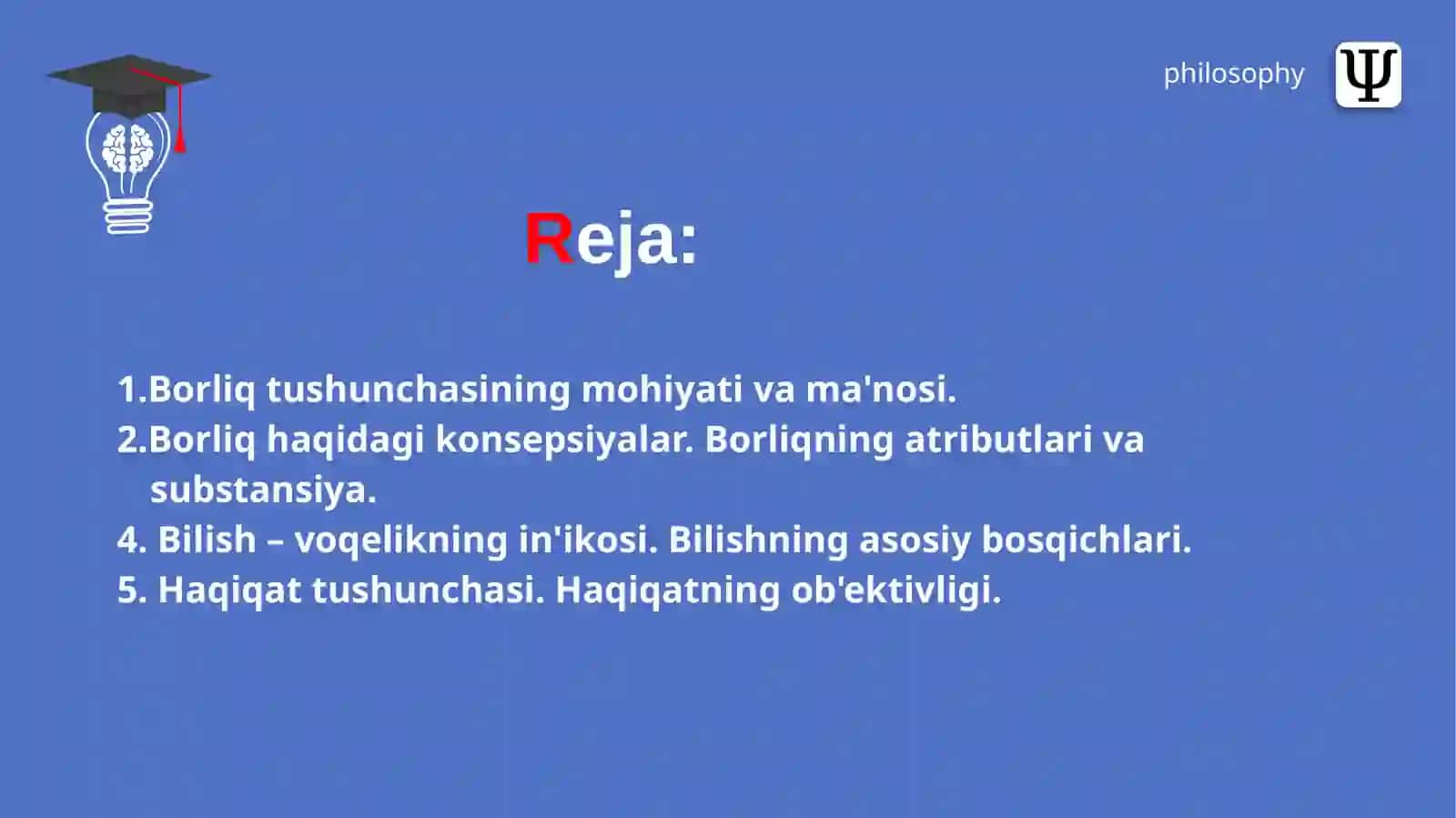 Ontologiya va Gnoseologiya 2