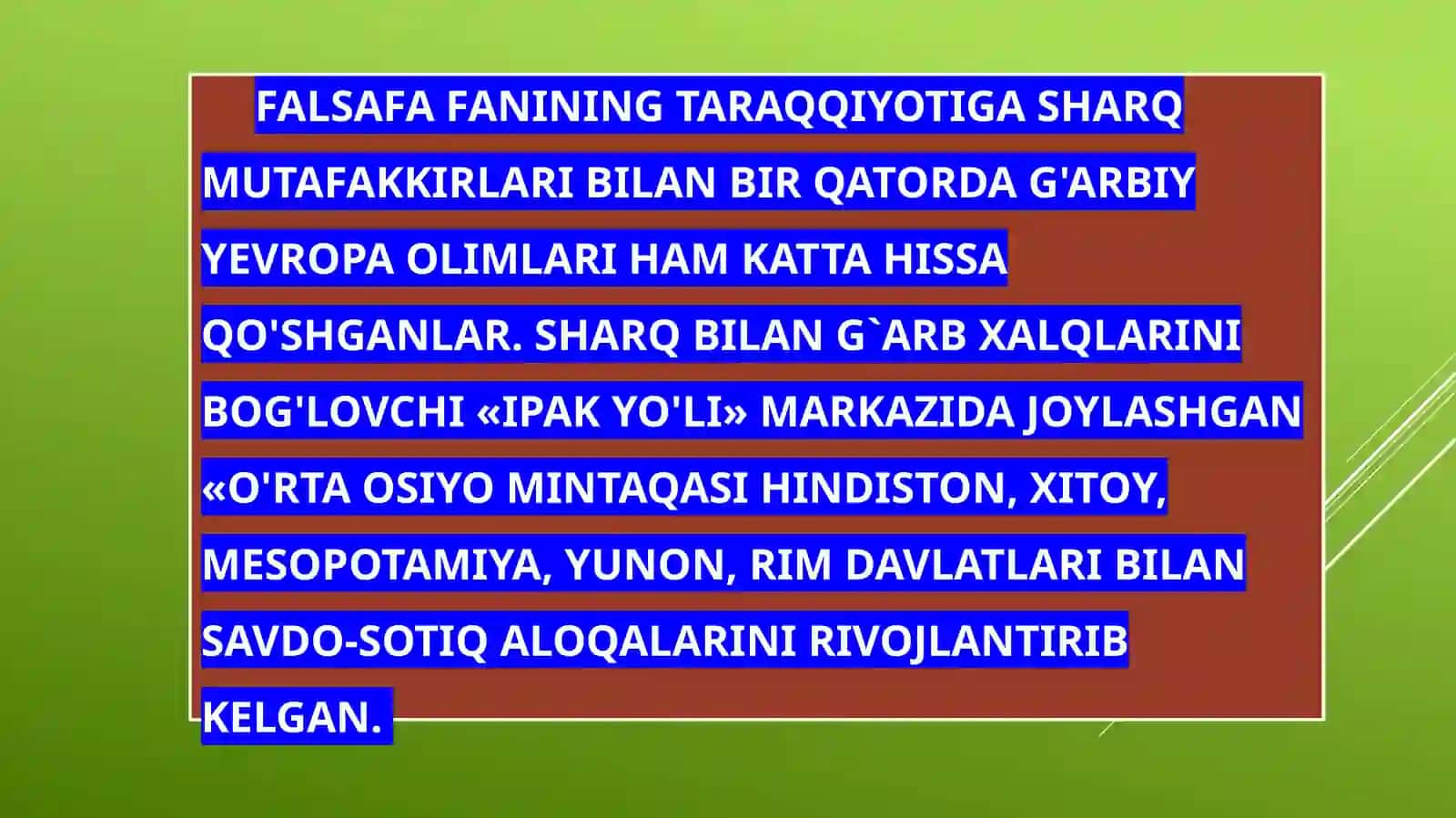 O'zbekistonda  falsafiy fikr taraqqiyoti 2