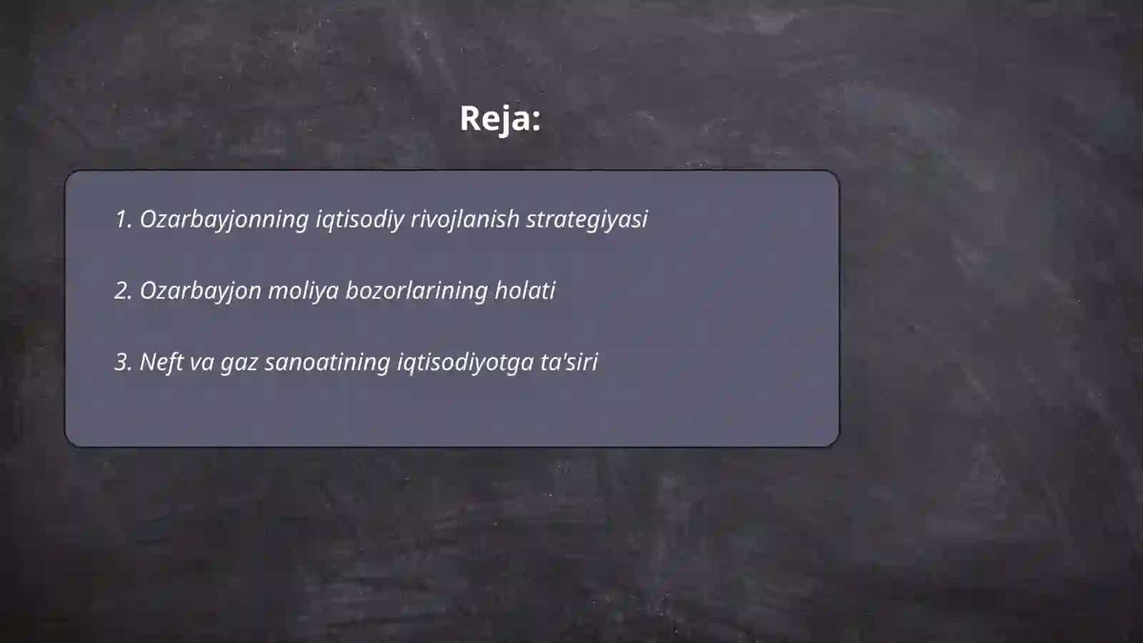 Ozarbayjon davlatining moliya va iqtisodiyoti 2