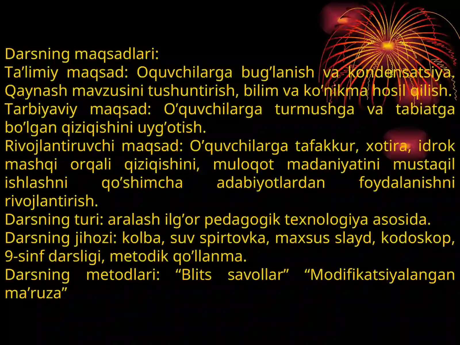 Bug’lanish va Kondensatsiya 2
