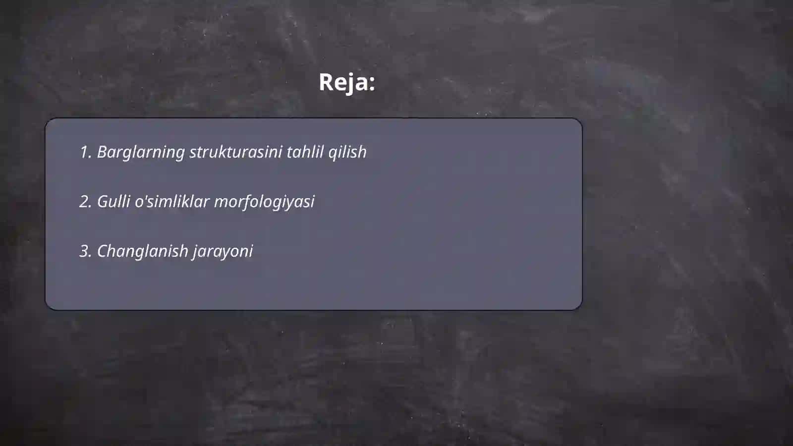Barglarning strukturasini tahlil qilish 2