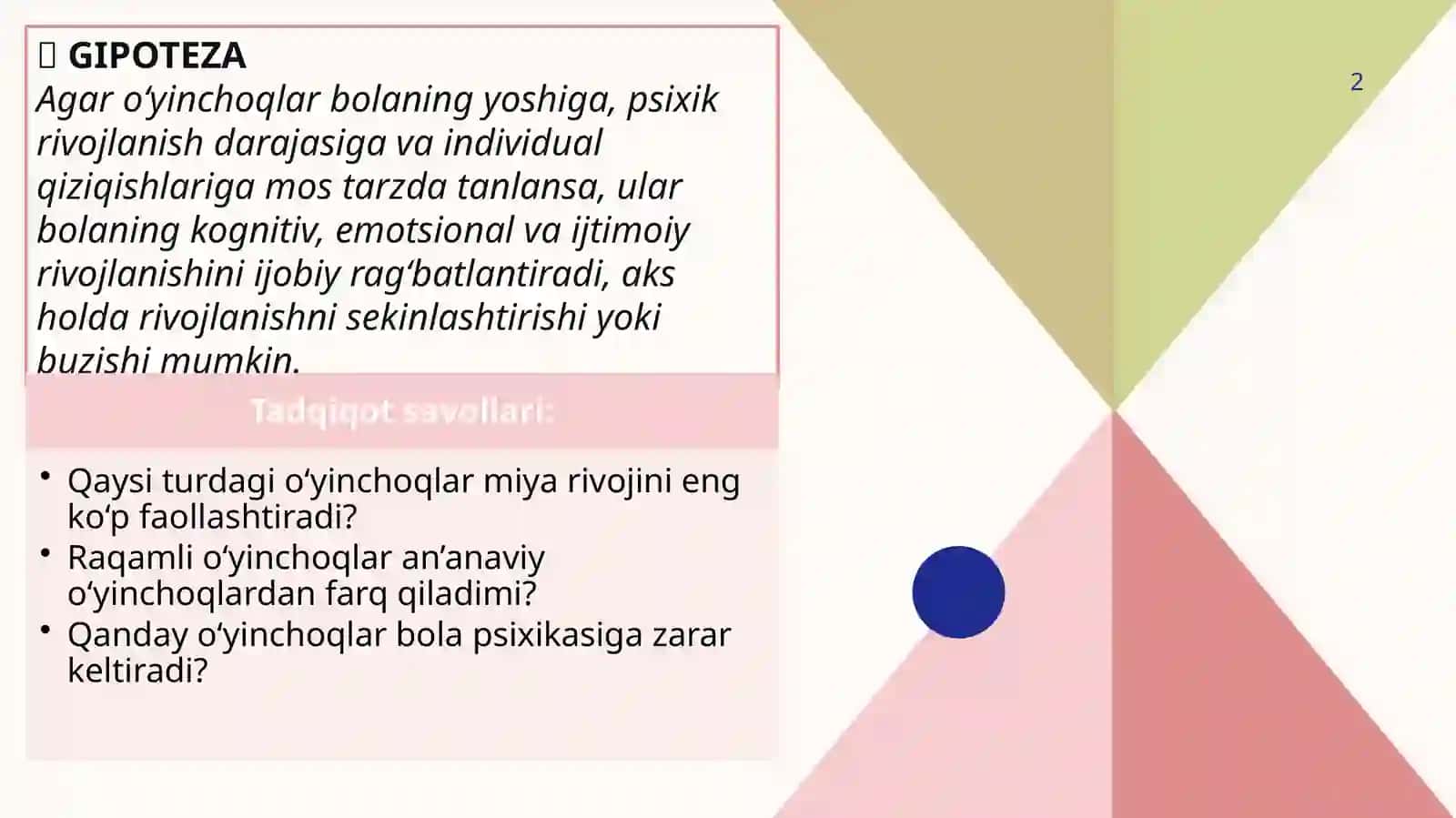 OʻYINCHOQNING BOLA PSIXIK RIVOJLANISHIGA TAʼSIRI 2