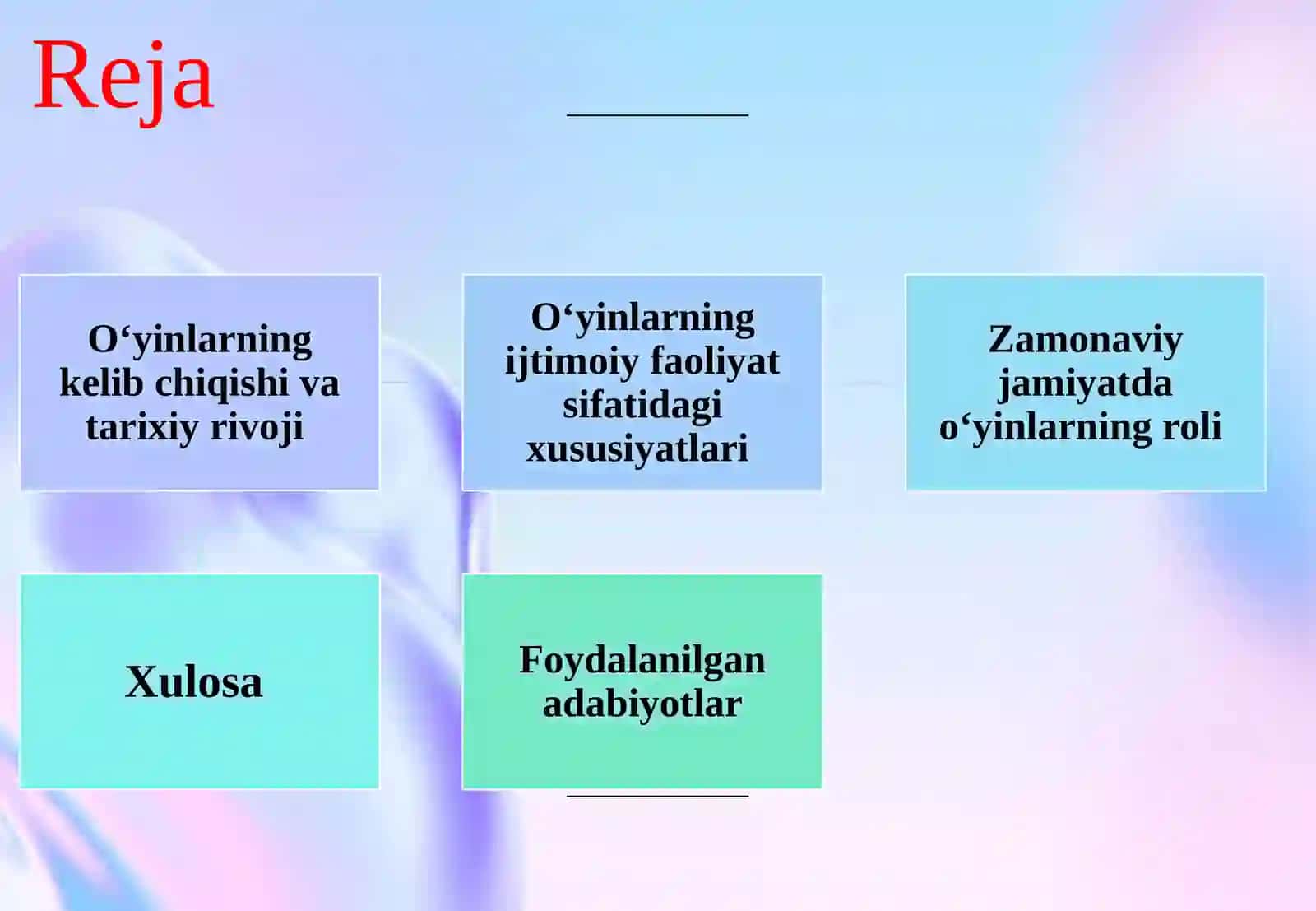 O‘yinlar–ijtimoiy faoliyat sifatida 2