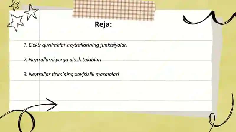 Elektr qurilmalar neytrallarining ish rejimlari 2