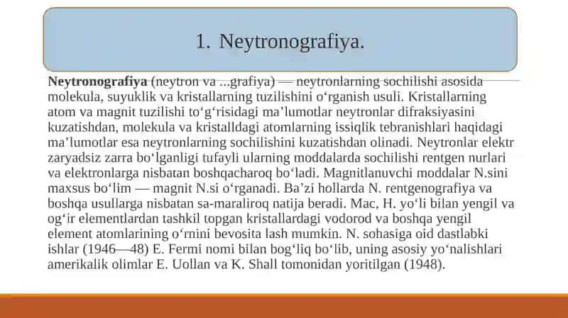 Rentgenografiya, elektronografiya, neytronografiya 2