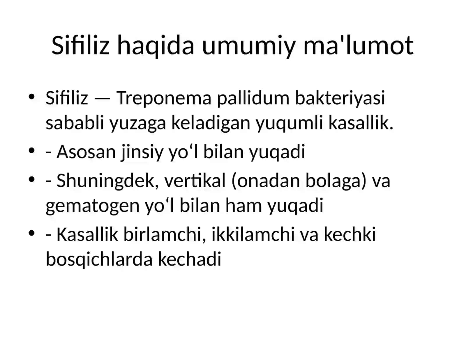 Sifiliz: Laborator Diagnostikasi 2