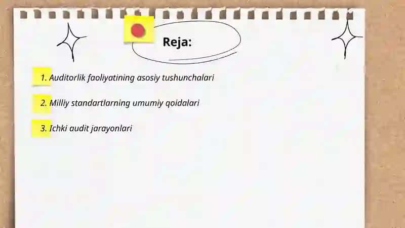 Auditorlik faoliyatining milliy standartlari 2