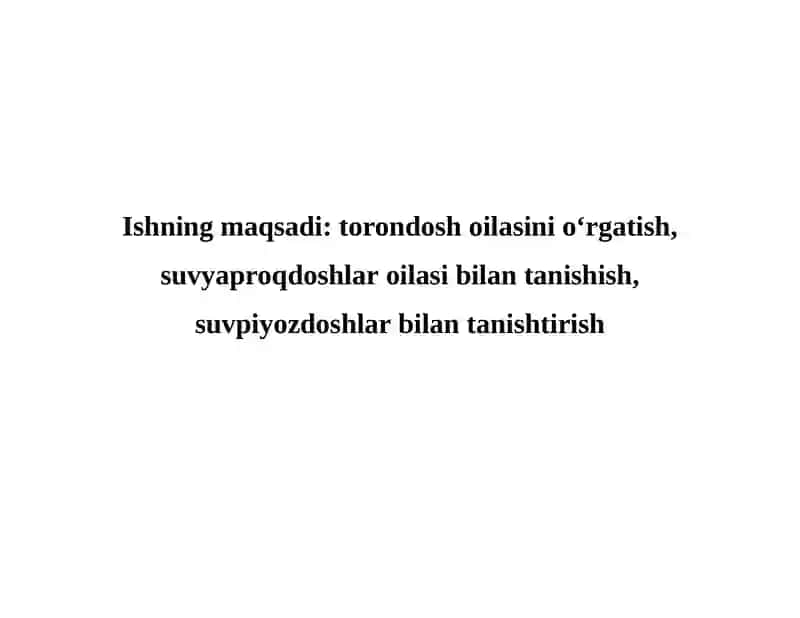 TORONDOSHLAR OILALARI 2