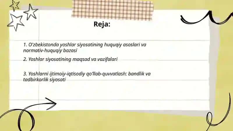 O'zbekistonda yoshlarga oid davlat siyosati va uning mazmun mohiyati 2
