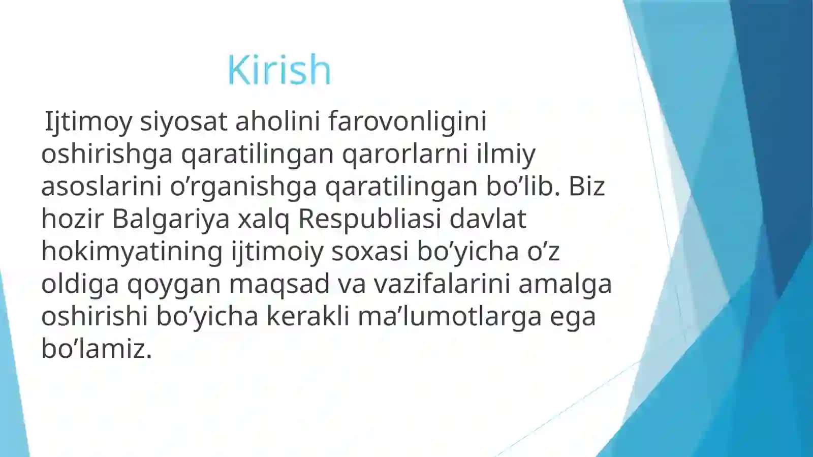 Bolgariya ijtimoiy siyosati 2