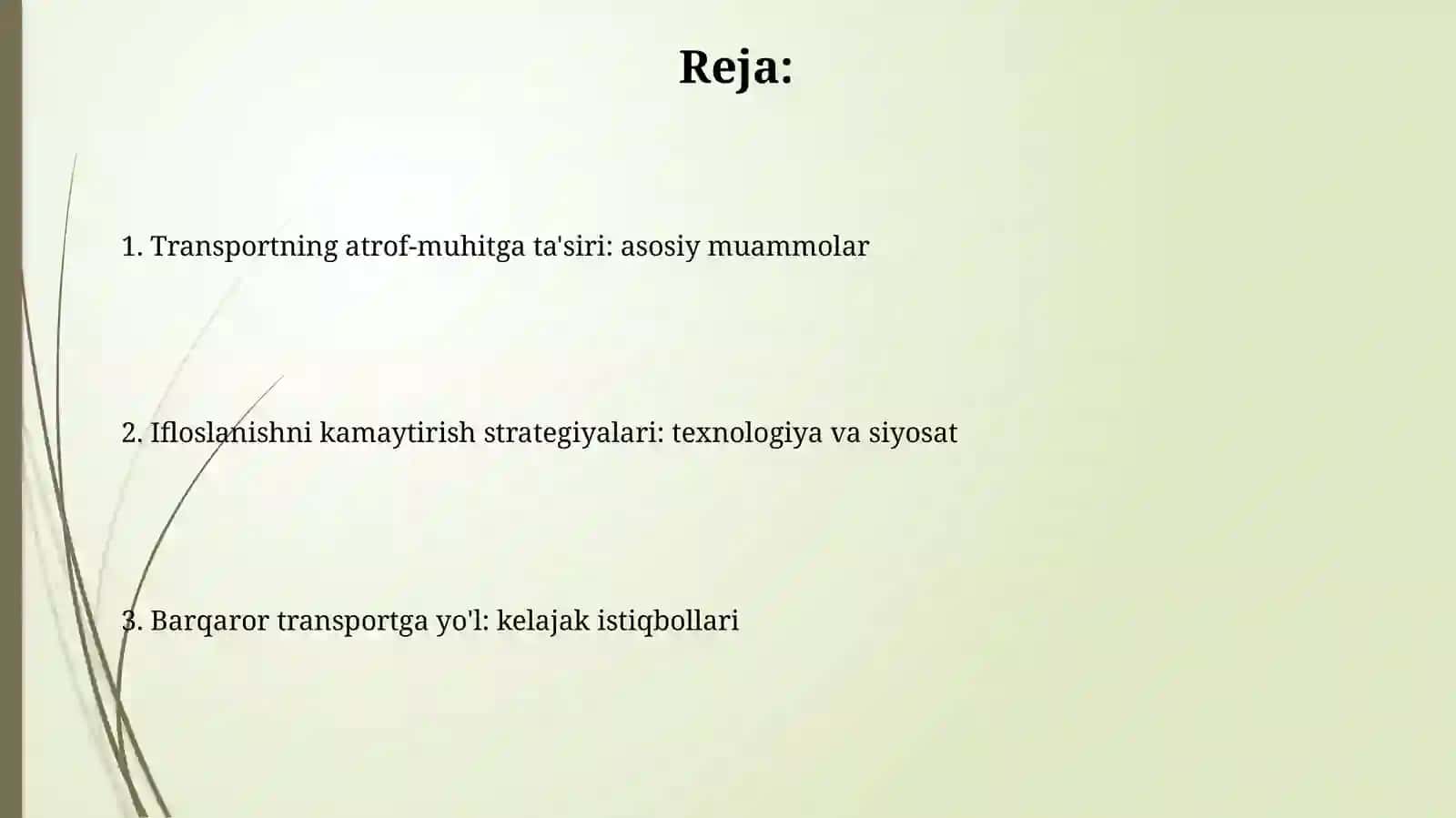 Transportning atrof-muhit ifloslanishidagi roli 2