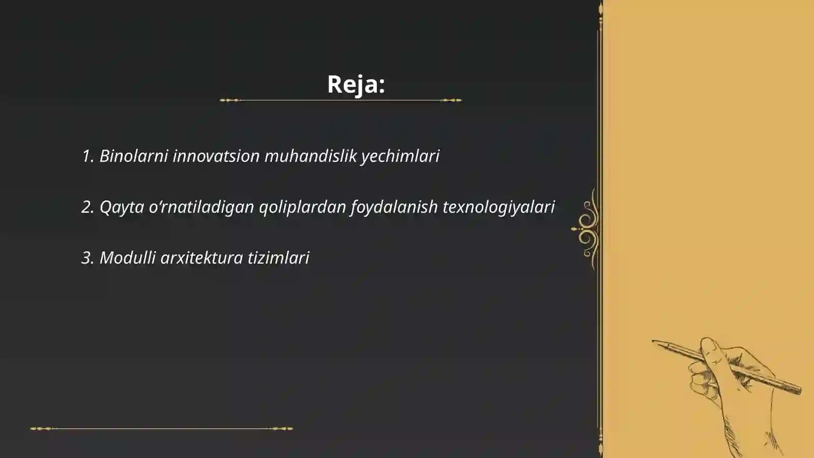 Binolarni innovatsion muhandislik yechimlari 2