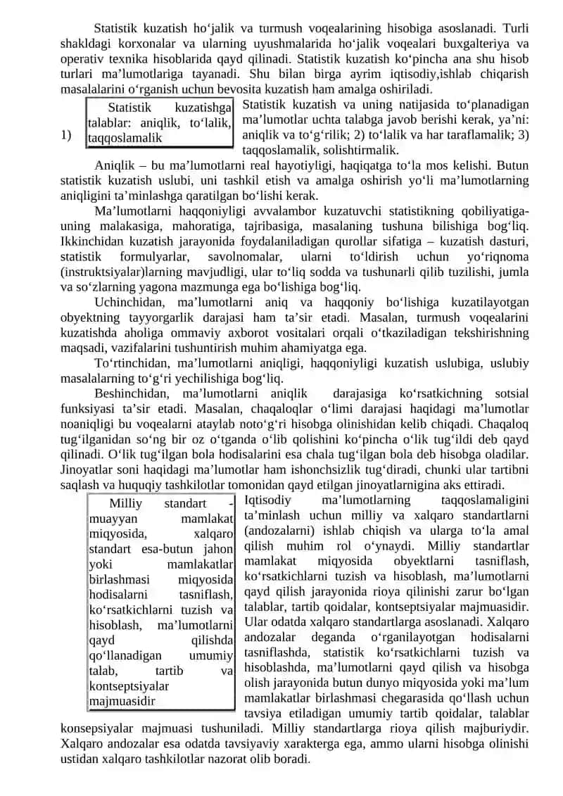 STATISTIK KUZATISH USLUBIYATI 2
