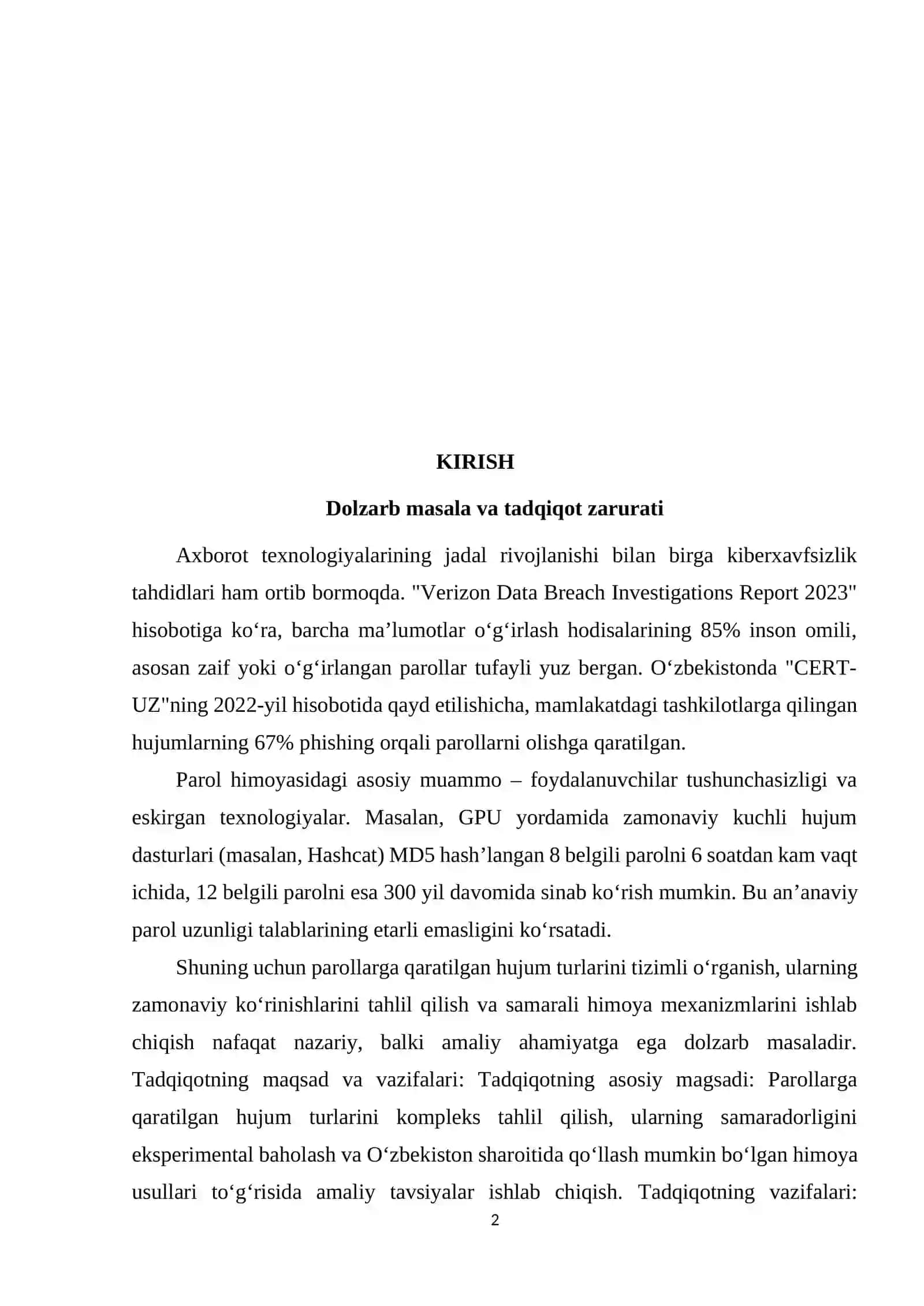 PAROLLARGA BO‘LADIGAN HUJUM TURLARI VA ULARNING OLDINI OLISH USULLARINI O‘RGANISH 2