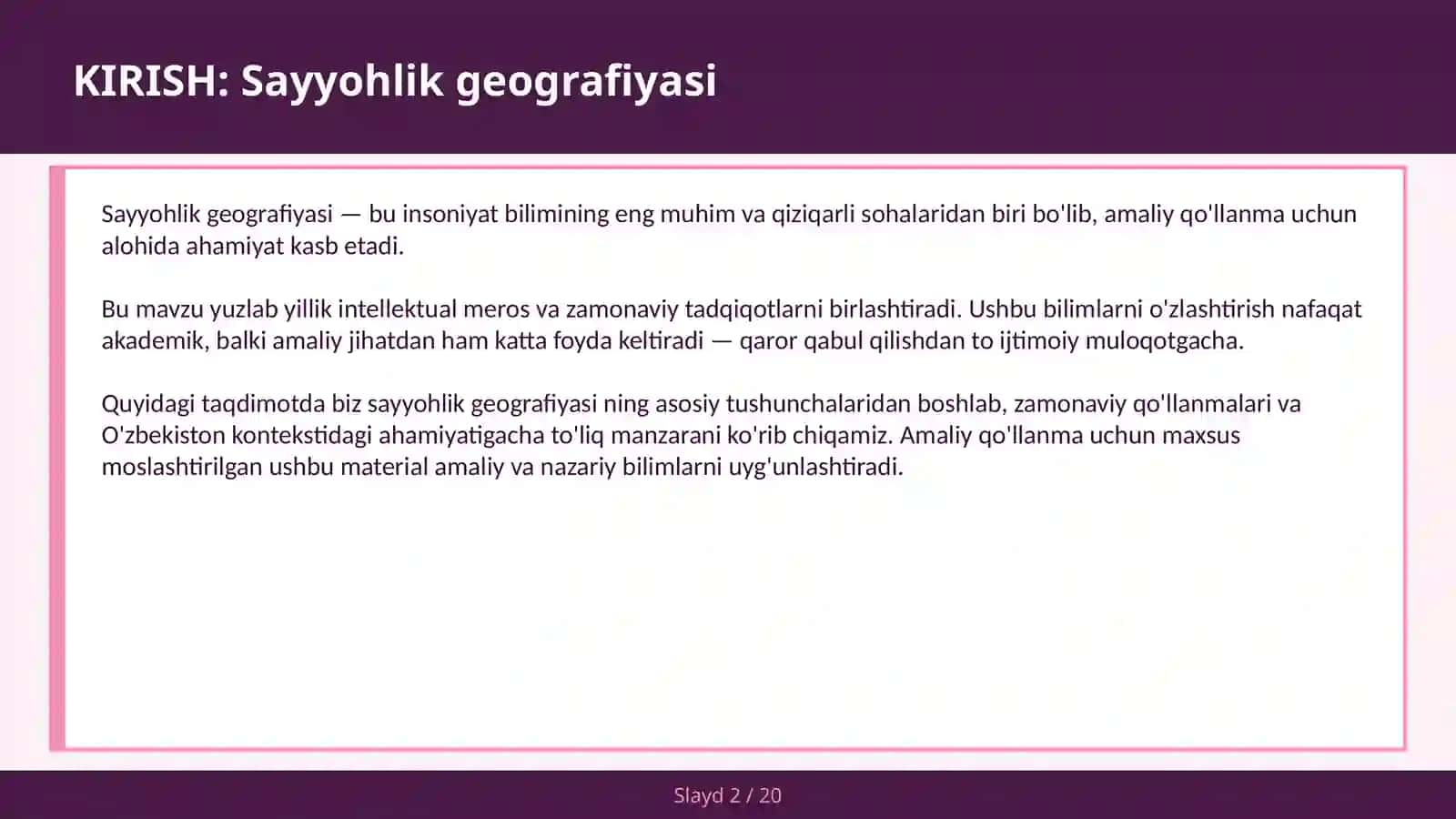 SAYYOHLIK GEOGRAFIYASI 2
