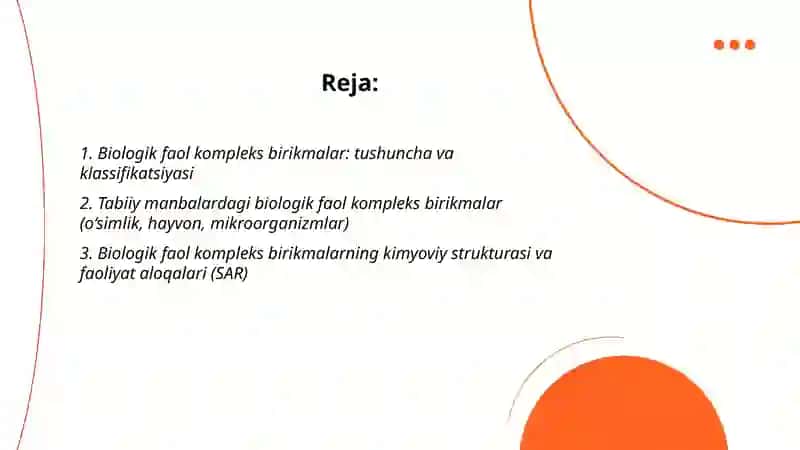 Biologik faol kompleks birikmalar 2