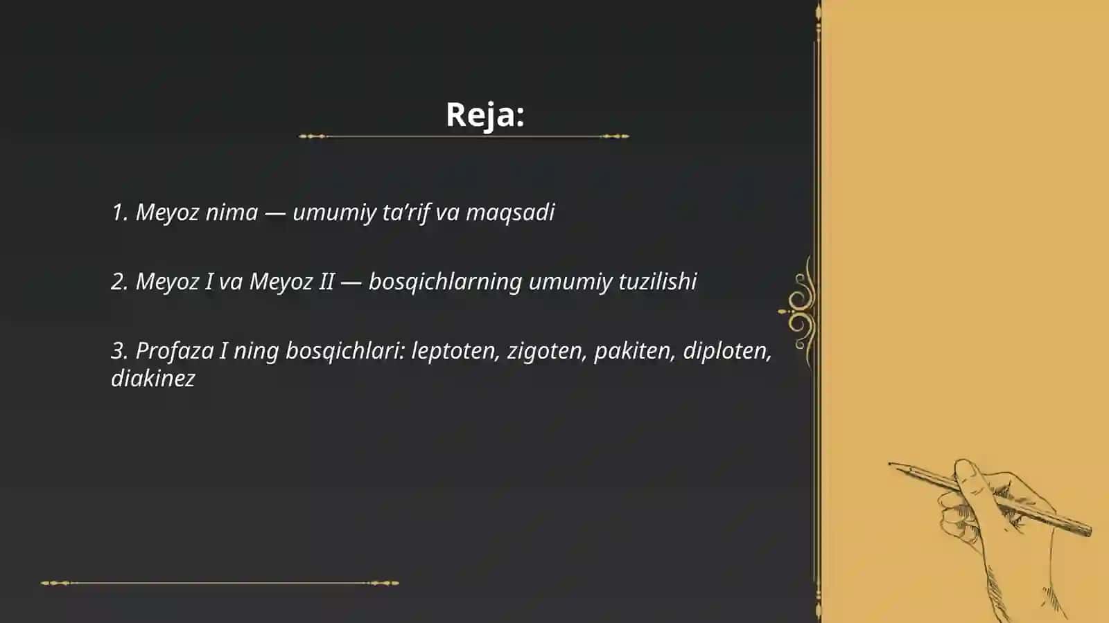 Meyoz bo‘linish haqida tushuncha 2