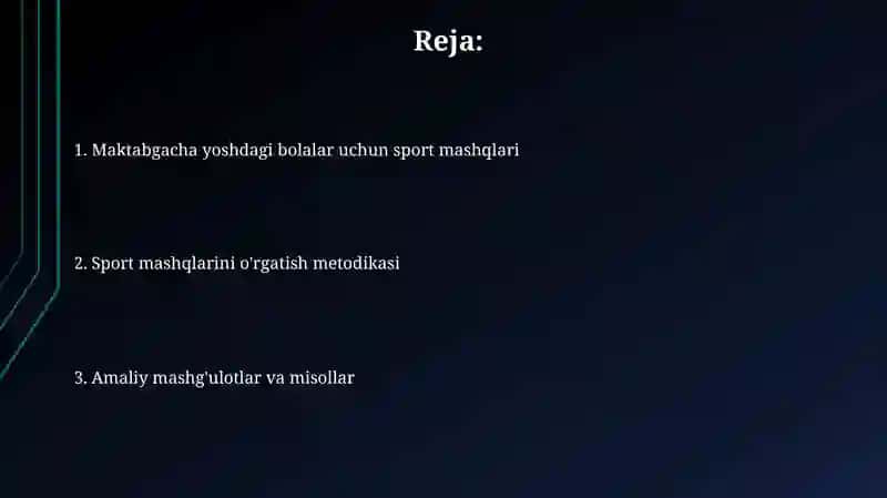 Sport mashqlarini o'rgatish metodikasi 2