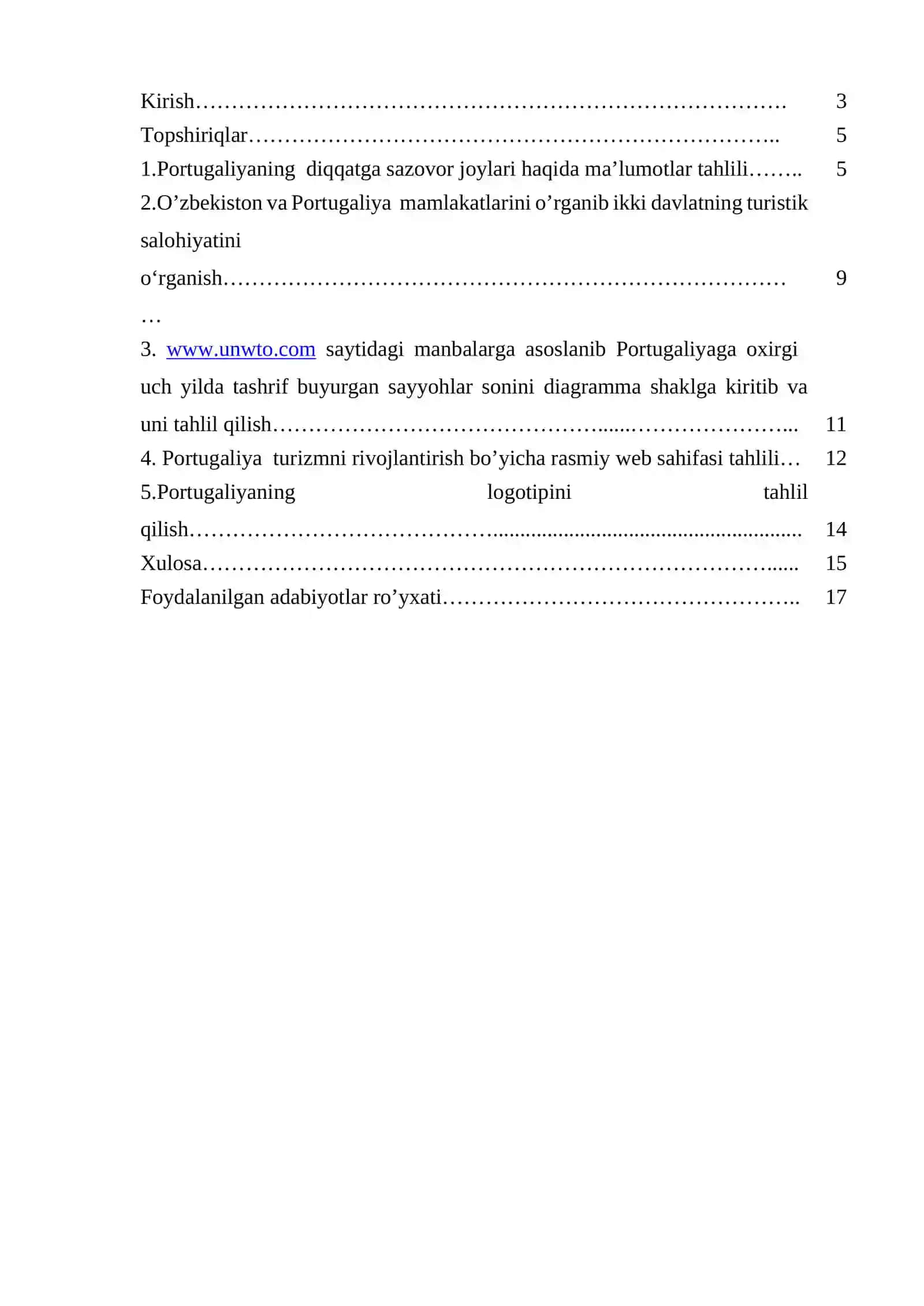 Portugaliyaning turistik salohiyati 2
