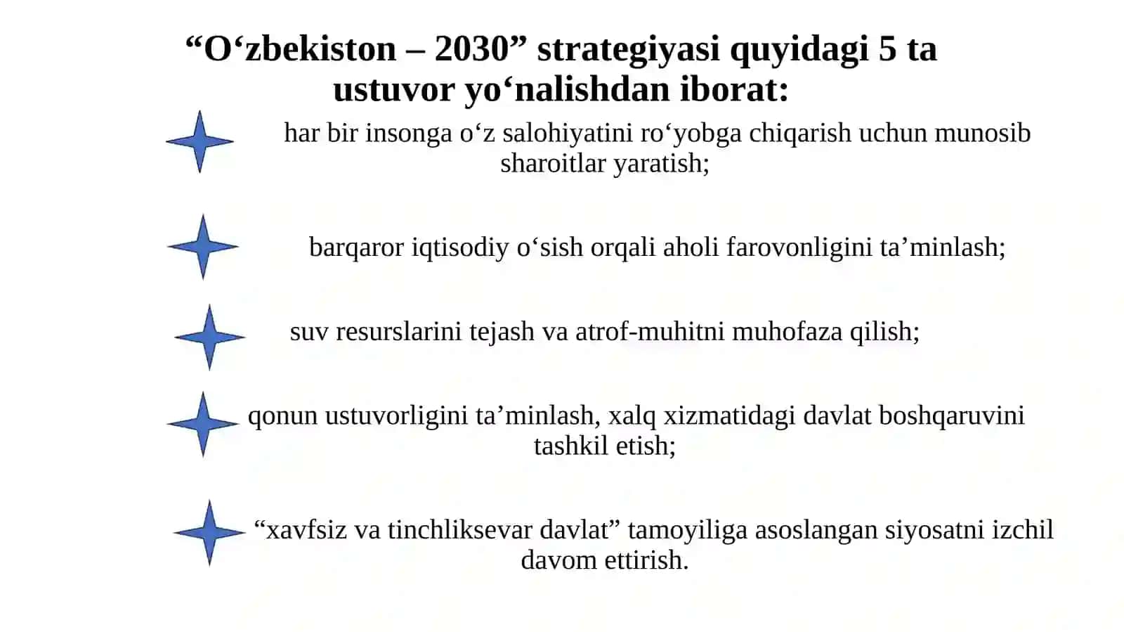O‘zbekiston – 2030 strategiyasi 2